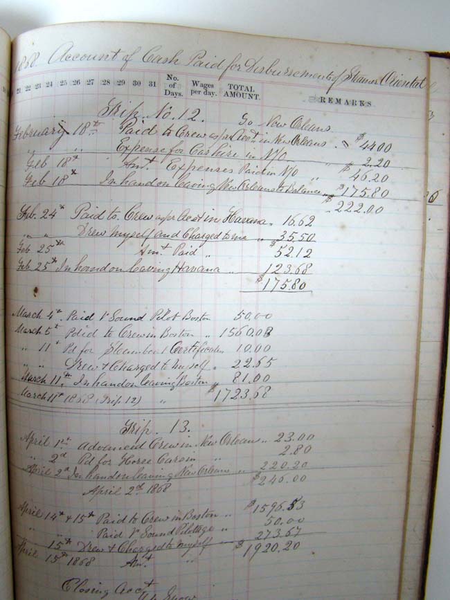 A collection of Ships' papers, etc., relating to Cape Cod Sea Captain Freeman Snow of Brewster — image 5